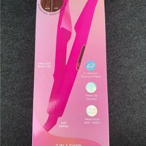 Pink 2-in-1 Hair Styling Tool